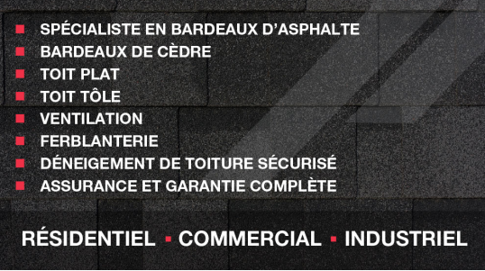 TOITURES TURCOTTE ET FILLES INC expert en tous types de toitures, spécialement les toit plats, membrane élastomère et plus.